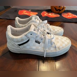 Boys Lace Up Vans Sneakers